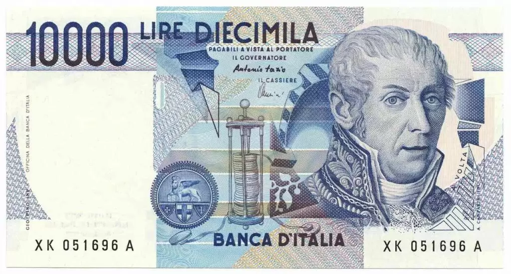 10 mila lire-rare-Alessandro-Volta-valore