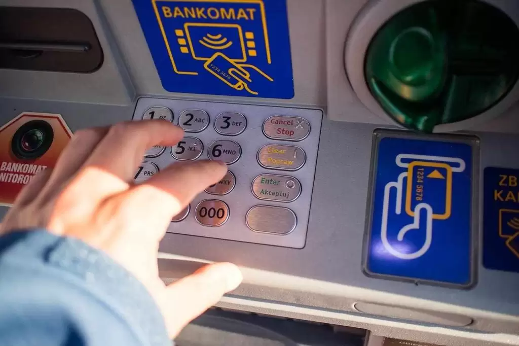 particolare bancomat ATM Italia