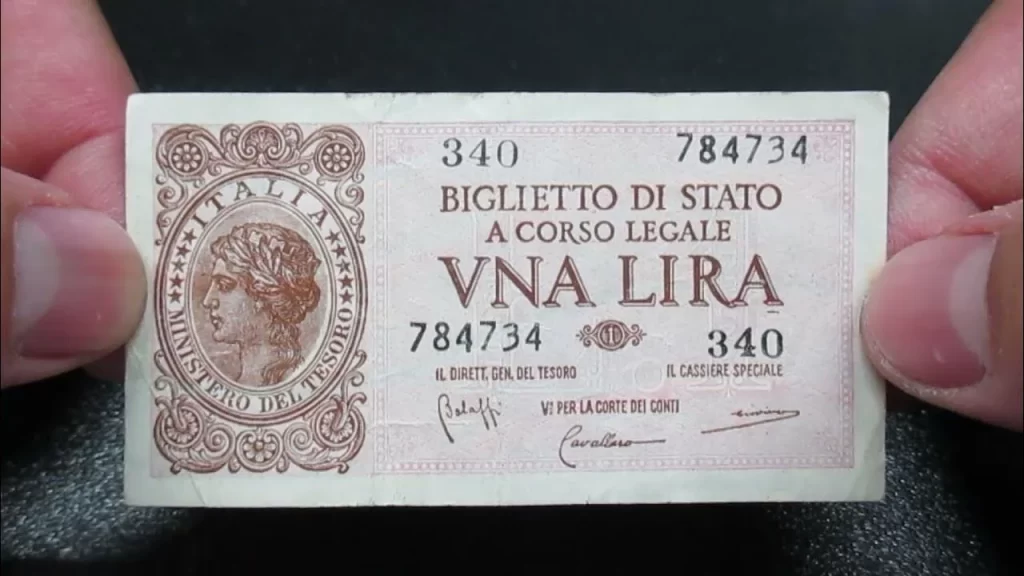 banconota 1 lira